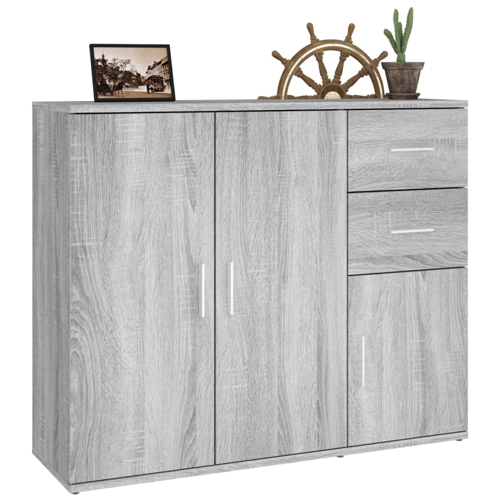 NNEVL Sideboard Grey Sonoma 91x29.5x75 cm Engineered Wood-4