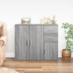 NNEVL Sideboard Grey Sonoma 91x29.5x75 cm Engineered Wood-0