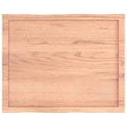 NNEVL Table Top Light Brown 80x60x(2-4) cm Treated Solid Wood Live Edge-4