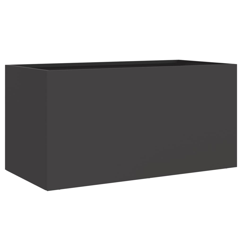 NNEVL Planter Black 62x30x29 cm Steel