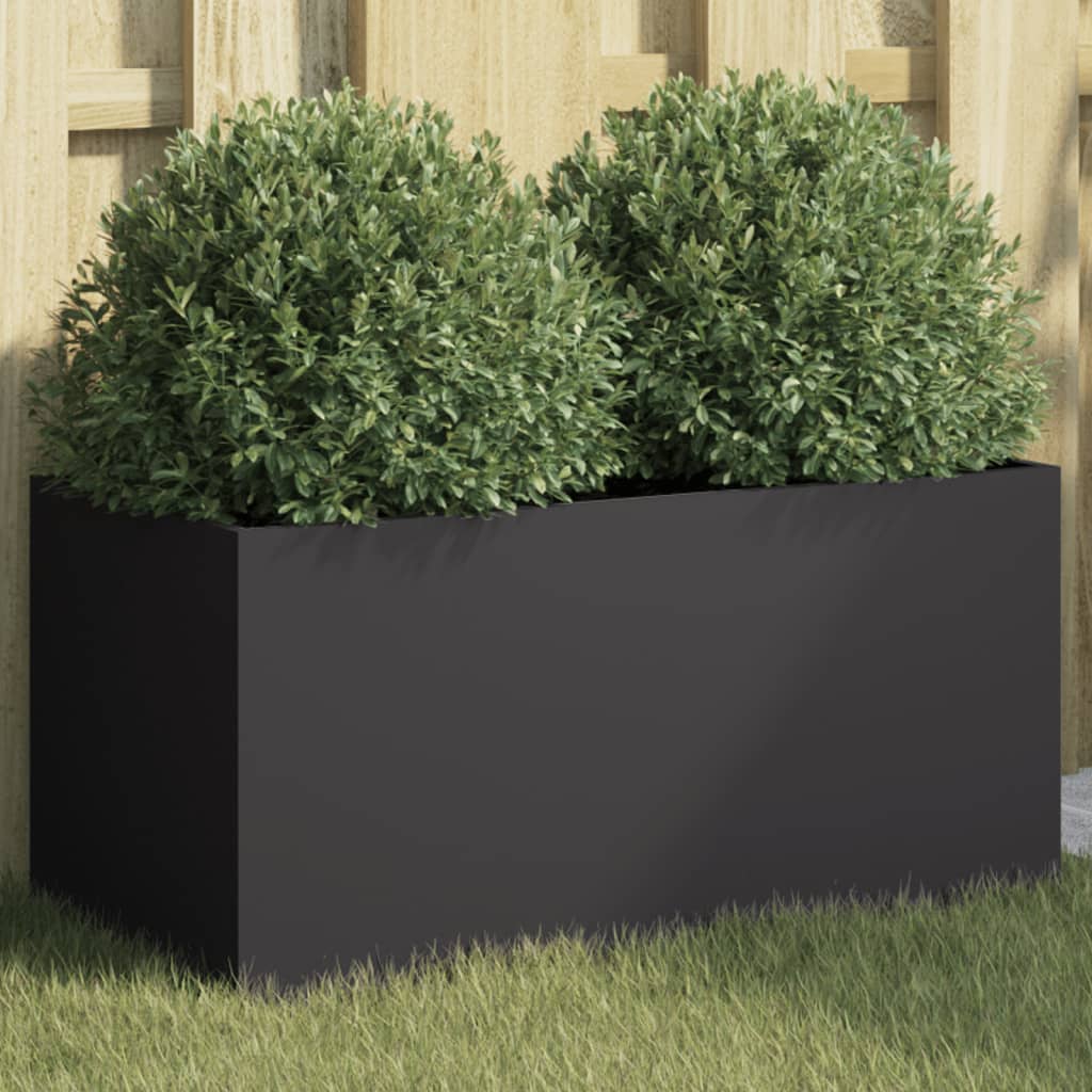 NNEVL Planter Black 62x30x29 cm Steel