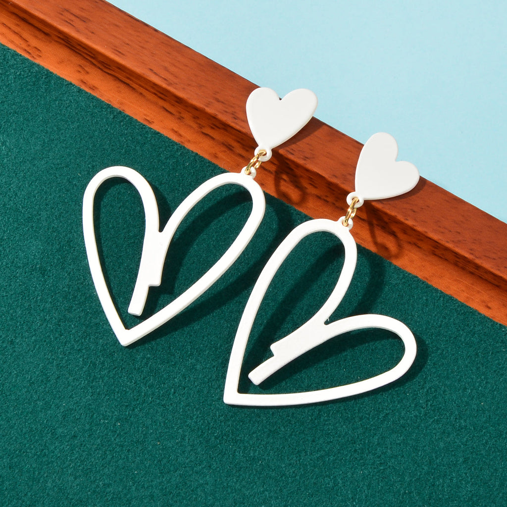 Romantic Heart-shaped Earrings Stylish Ear Accessories Dainty Gifts for Women-7