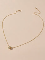 Luxurious Jewellery Gold Silver Chain Rhinestone Cylinder Necklace Accessories-2