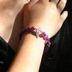 Sterling Silver Crystal Aroma Bracelet - Amethyst | Energy & Healing | Diffuser Jewellery | Gift for her