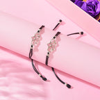 2 pcs Double layer Black Adjustable Rope Heart Charm Friendship Bracelets set-2