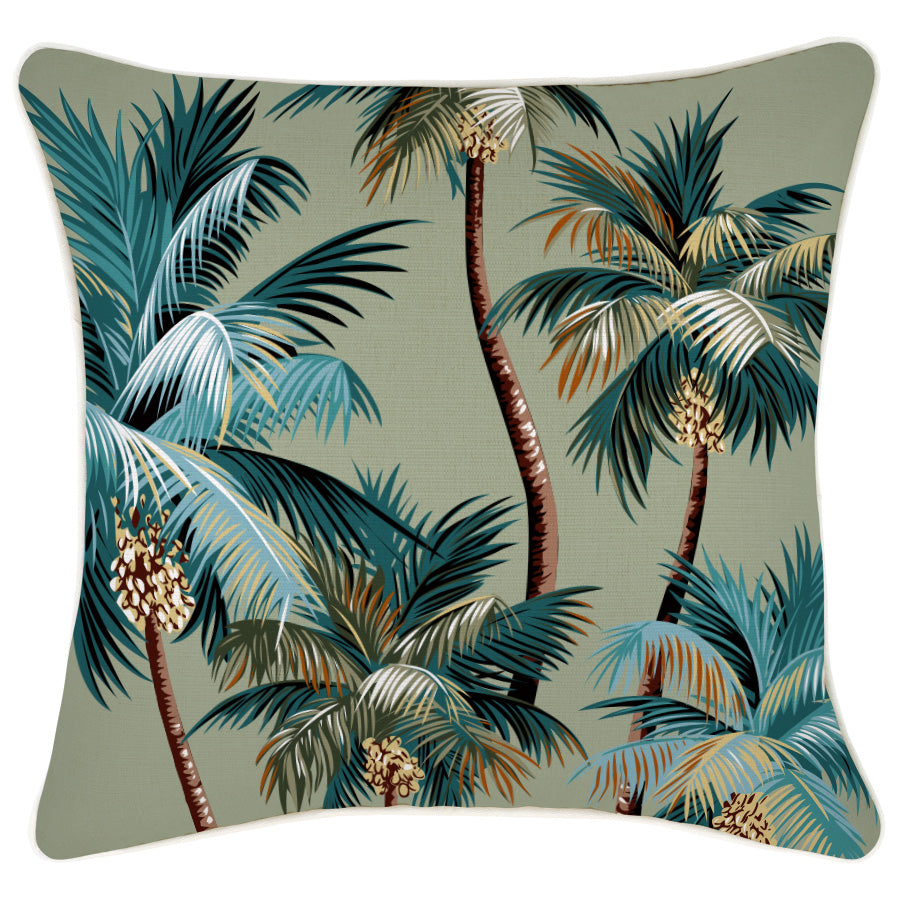 Cushion Cover-With Piping-Palm Trees Sage-45cm x 45cm-0