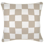 Cushion Cover-With Piping-Check Beige-45cm x 45cm