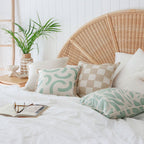 Cushion Cover-With Piping-Check Beige-45cm x 45cm