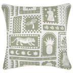 Cushion Cover-With Piping-Naxos Sage-45cm x 45cm-0