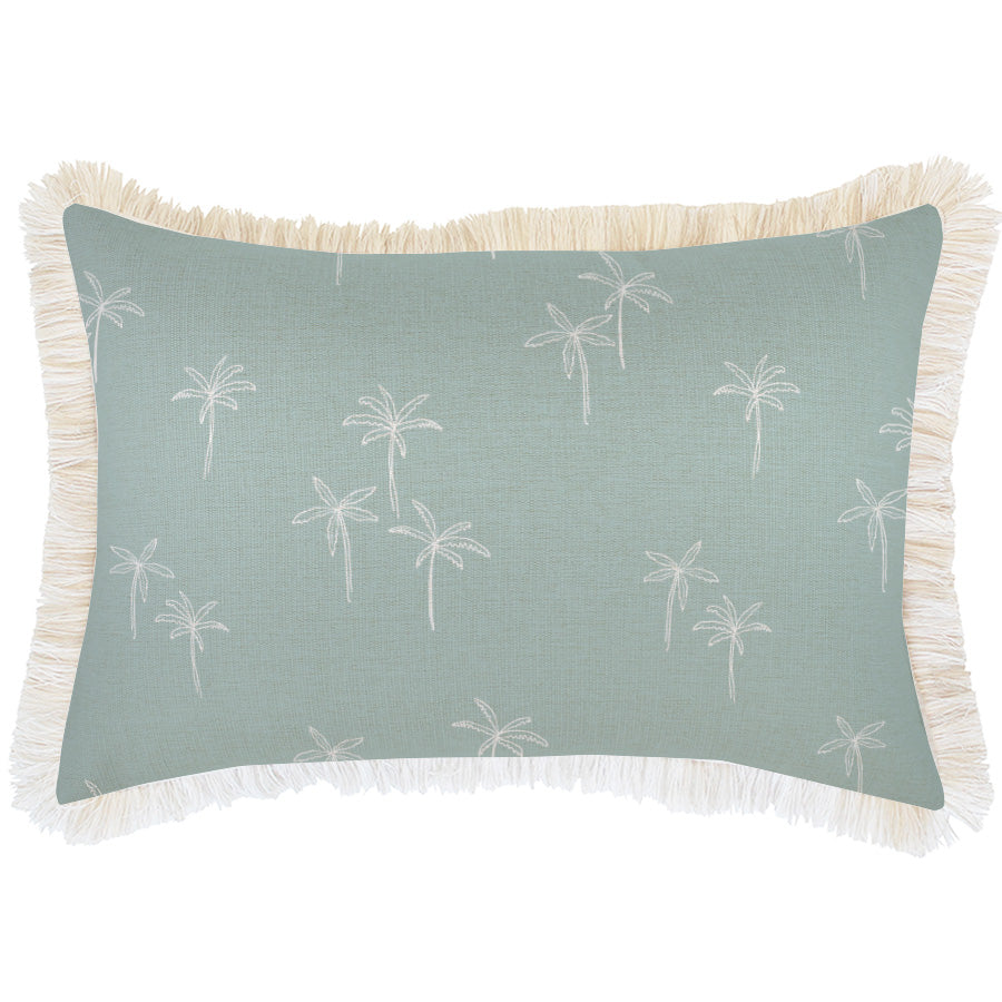 Cushion Cover-Coastal Fringe-Palm Cove Seafoam-35cm x 50cm