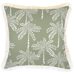 Cushion Cover-Coastal Fringe-Cabana Palms Sage-45cm x 45cm-0