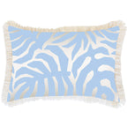 Cushion Cover-Coastal Fringe-Casa Palms Blue White-35cm x 50cm