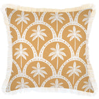 Cushion Cover-Coastal Fringe-Corfu Mustard-45cm x 45cm-0