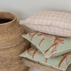 Cushion Cover-Coastal Fringe-Ginglam Peach-45cm x 45cm