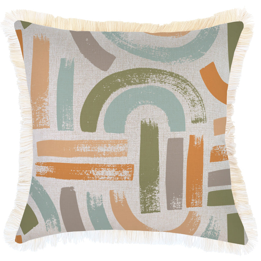 Cushion Cover-Coastal Fringe-Painterly-45cm x 45cm-0