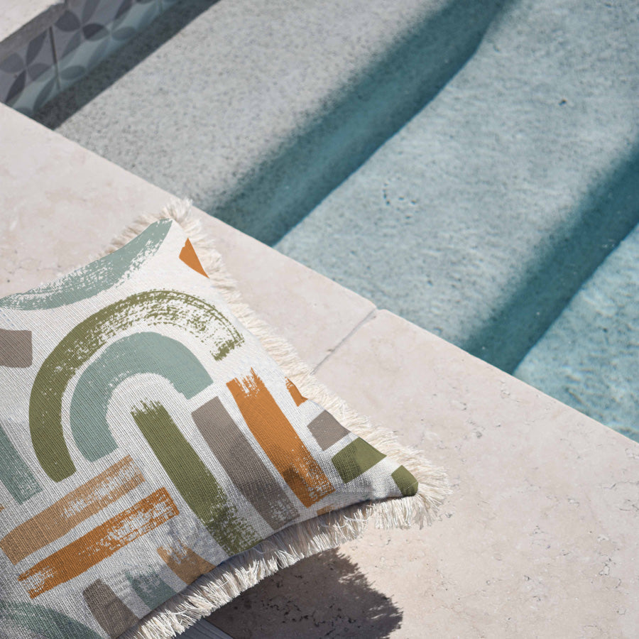 Cushion Cover-Coastal Fringe-Painterly-45cm x 45cm-1
