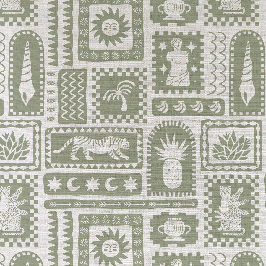 Cushion Cover-With Piping-Naxos Sage-45cm x 45cm-1