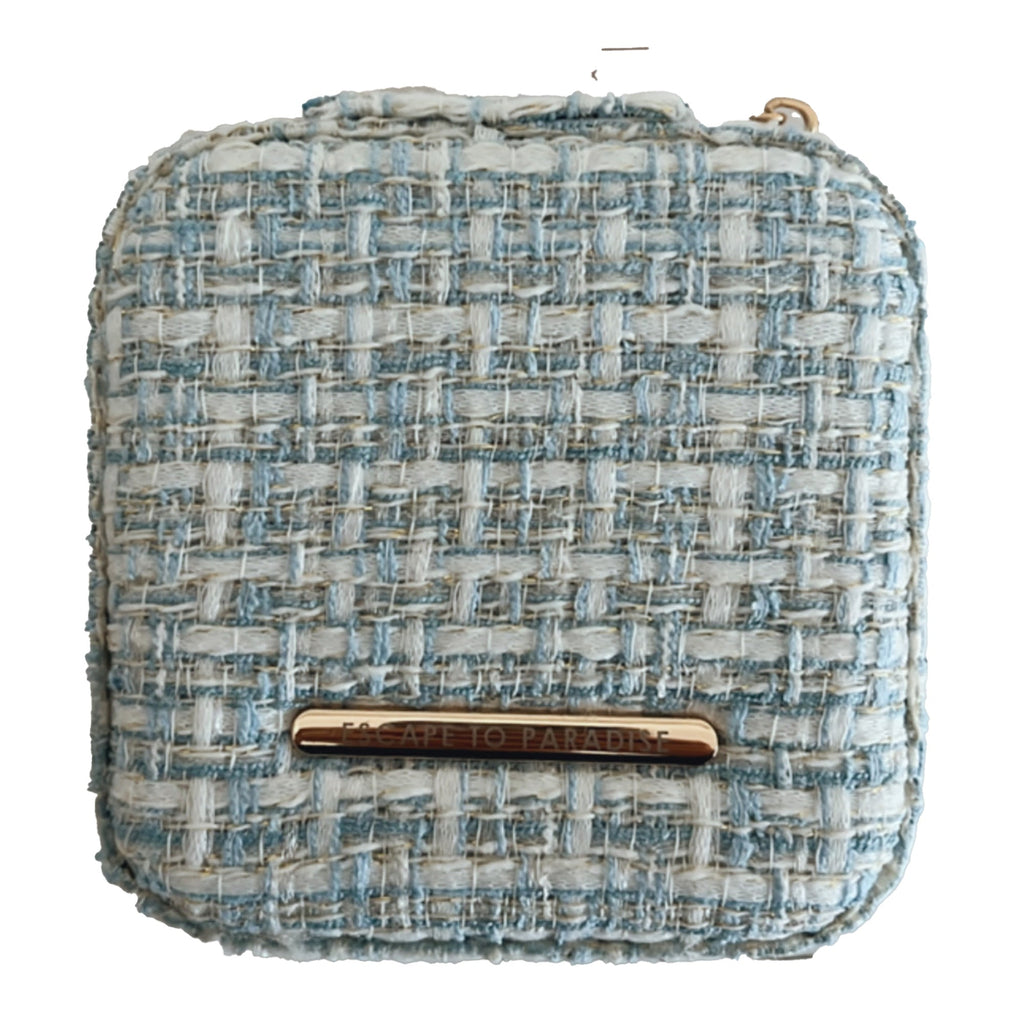 Small Tweed Jewellery Box-Pale Blue-2