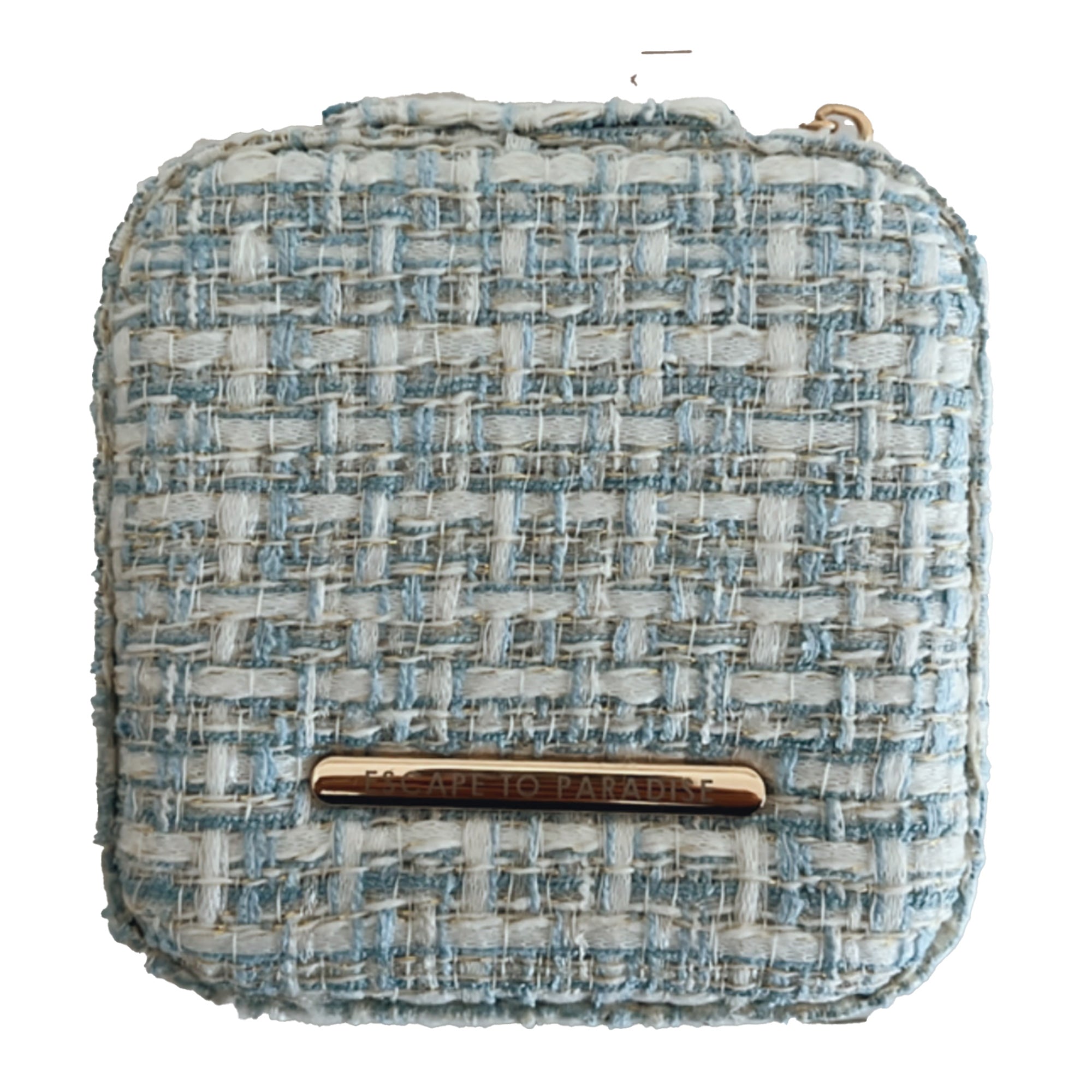 Small Tweed Jewellery Box-Pale Blue-2