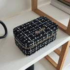 Large Tweed Jewellery Box-Black-3