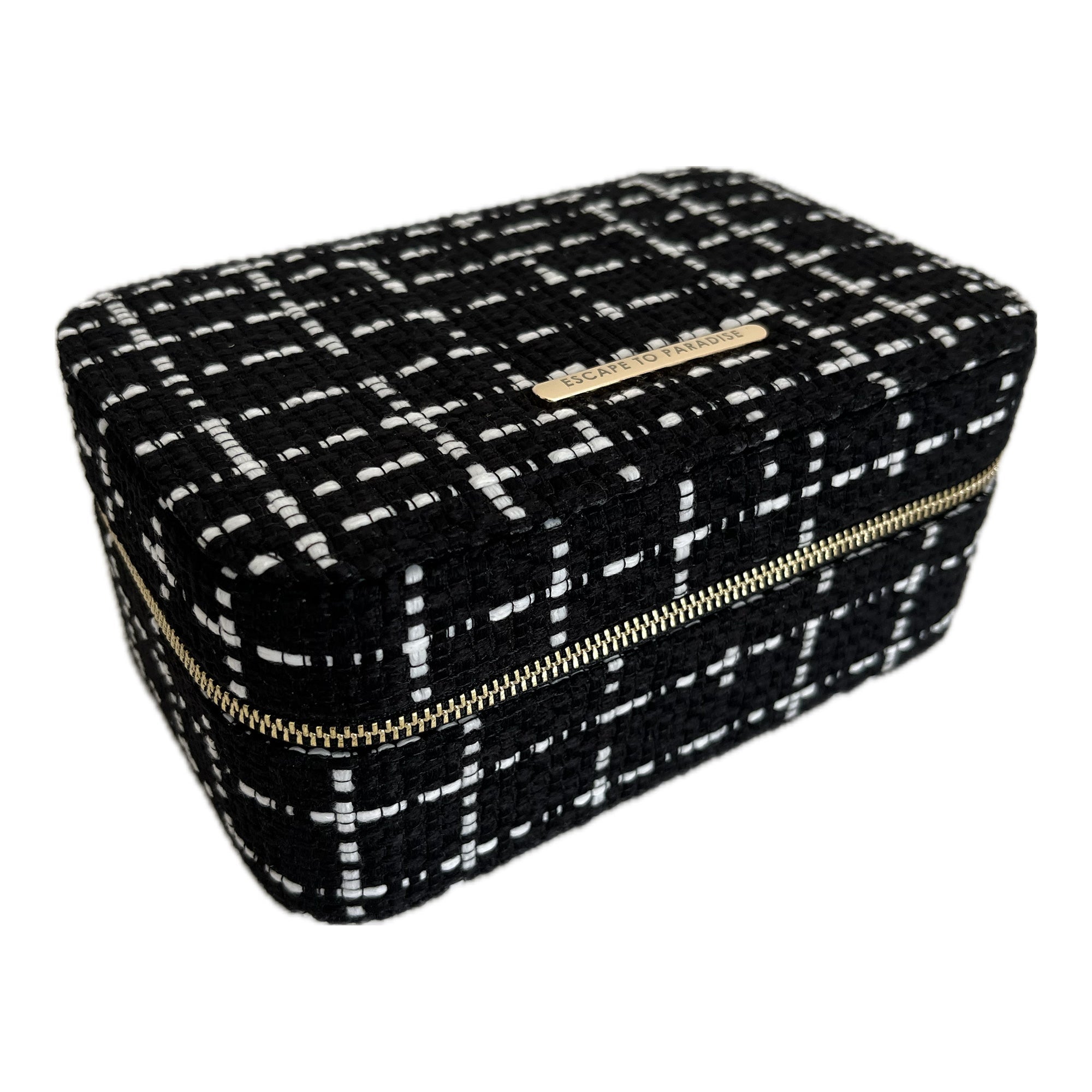 Large Tweed Jewellery Box-Black – Golu Mart