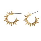 Punk Jewellery Gold Metal Spike Small Hoop Earrings Women Party Accessories Gift