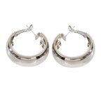 Punk Rock Silver Hoop Earrings C Shape Circle Stud Earrings Girls Teens Gift