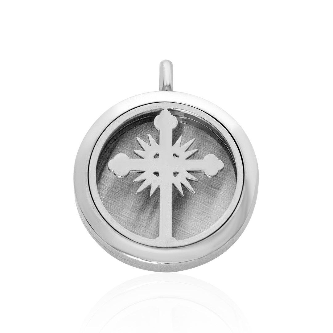 Cross Aromatherapy Locket Pendant FEP017SR