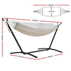 NNEDSZ Camping Hammock With Stand Cotton Rope Lounge Hammocks Outdoor Swing Bed-1