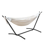 NNEDSZ Camping Hammock With Stand Cotton Rope Lounge Hammocks Outdoor Swing Bed-2