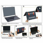 Frosted Transparent Case with Keyboard Cover for MacBook 13 to 16 Inch