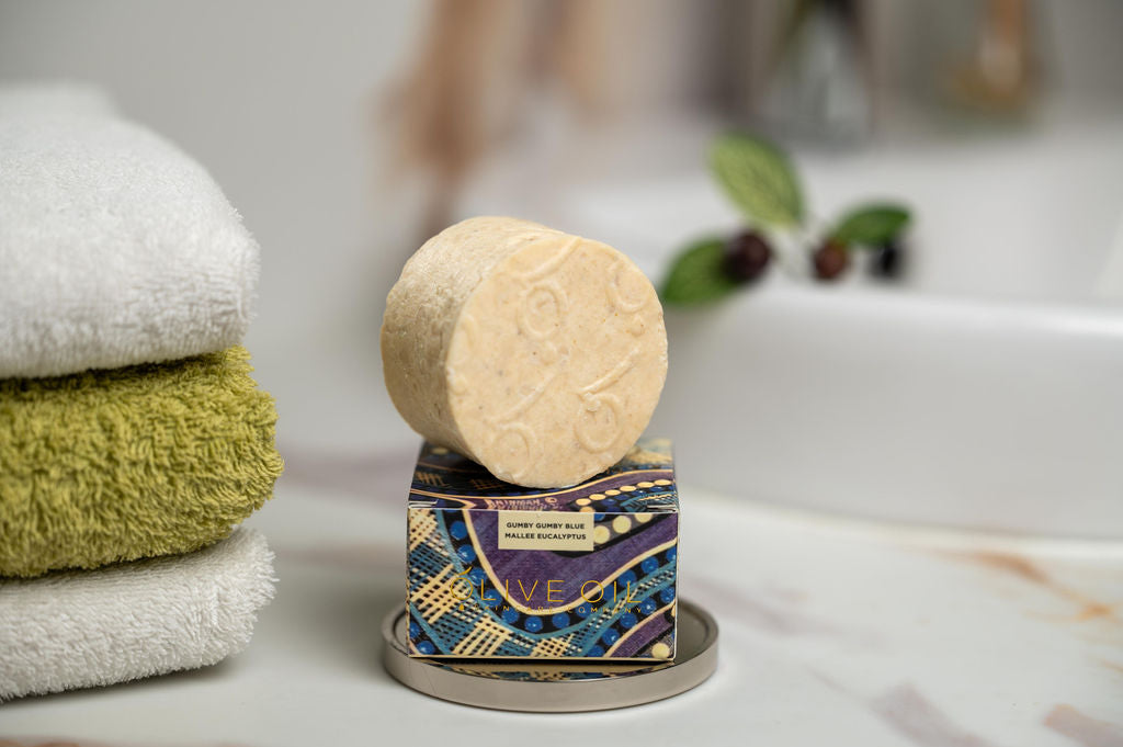 Olive Oil Soap ,Indigenous Series ,   Gumby Gumby, With Blue Mallee Eucalyptus Oil