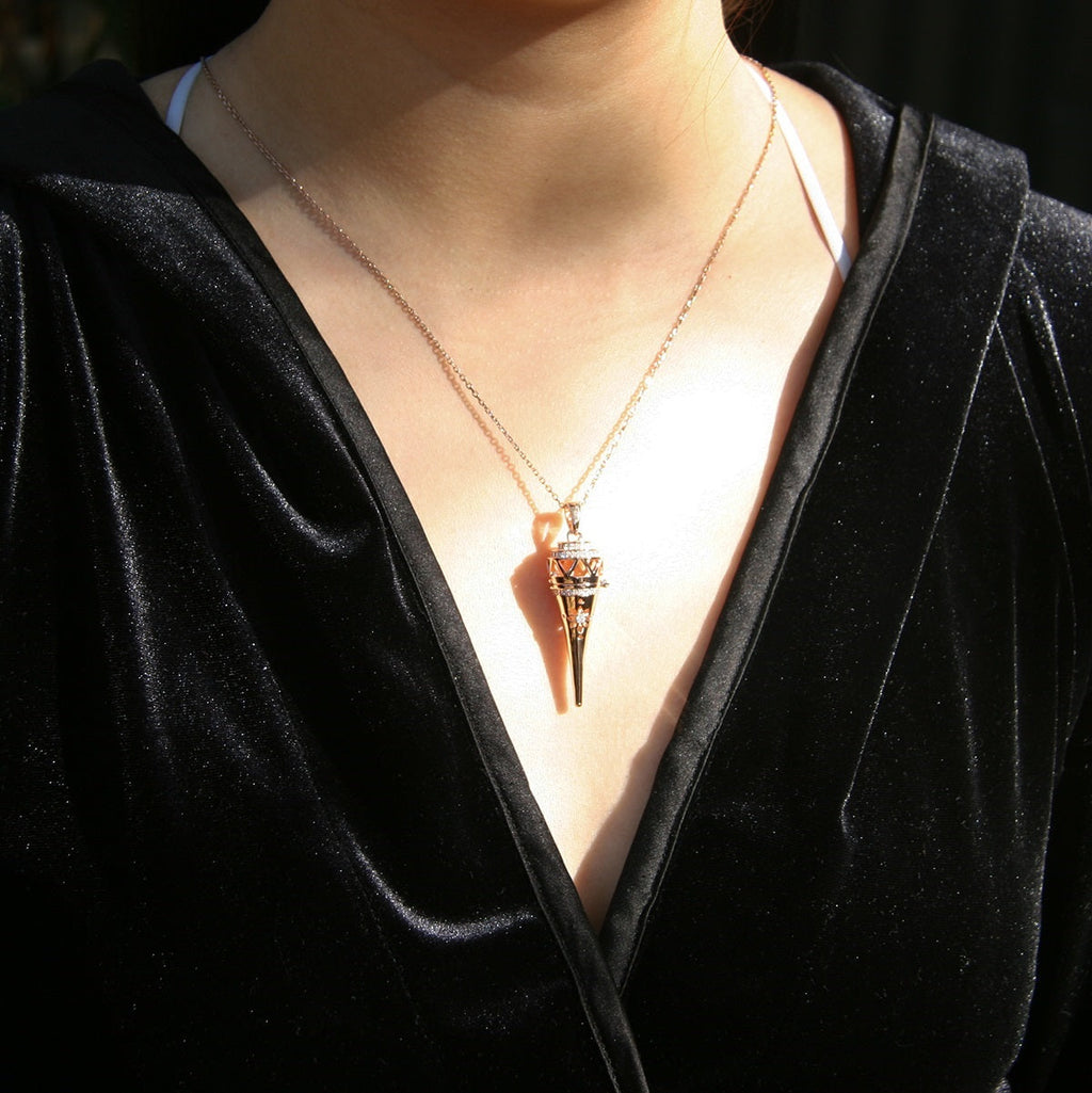 Cone Aroma Necklace | Energy & Healing Diffuser Jewelry — On-the-Go Scent Ritual