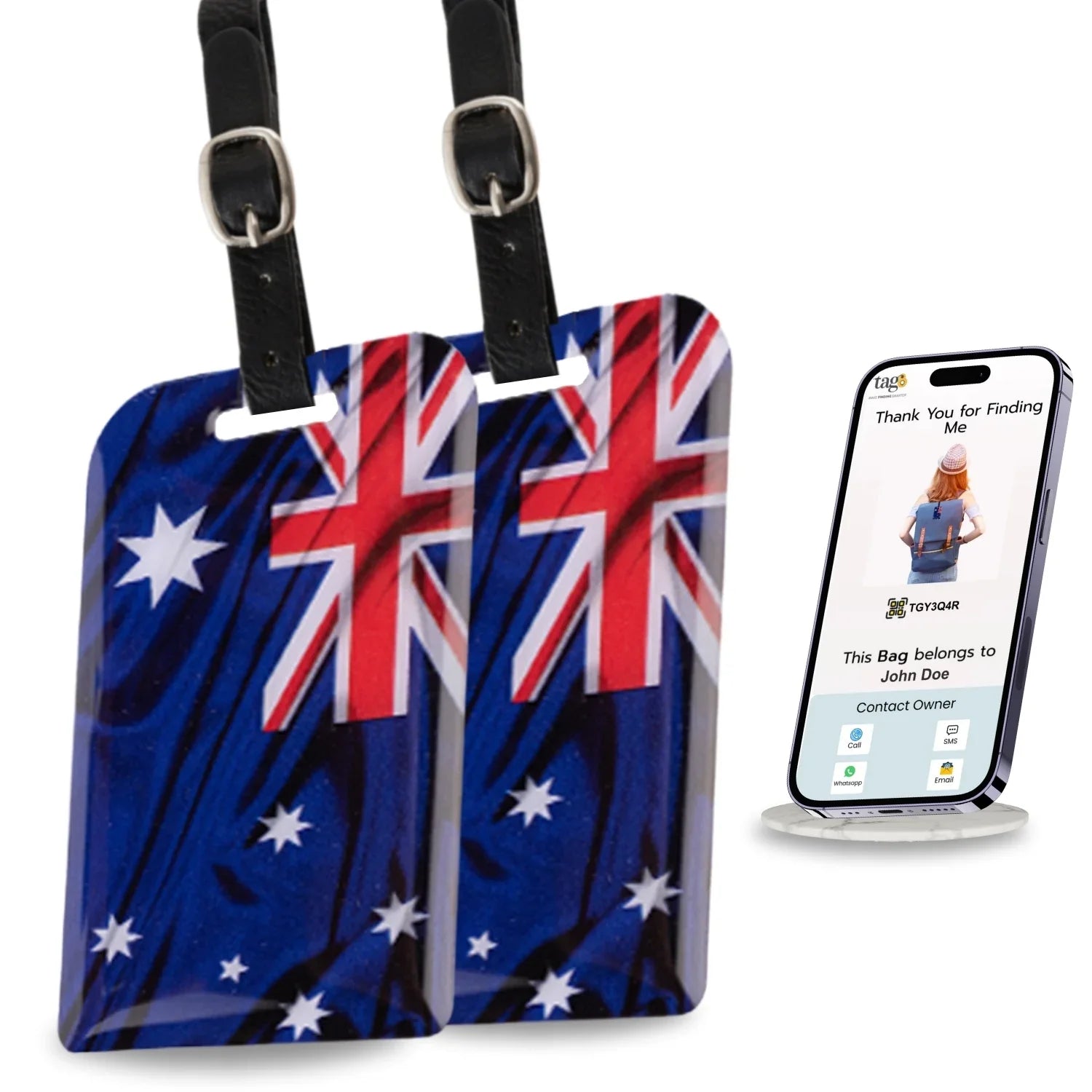 Smart Bag Security Tag - Australia Flag [Pack 2]