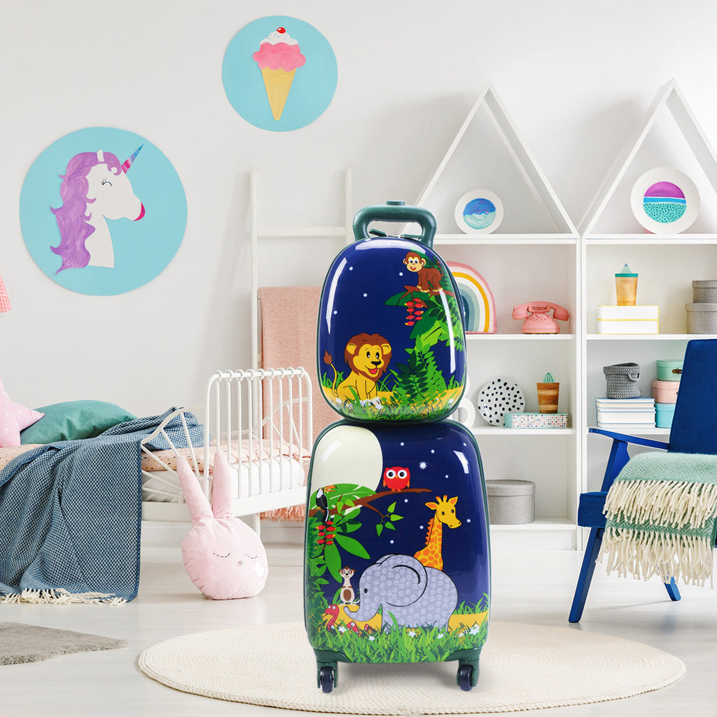 NNECW 2 Pieces Kids Carry On Luggage Set with Spinner Wheels-0