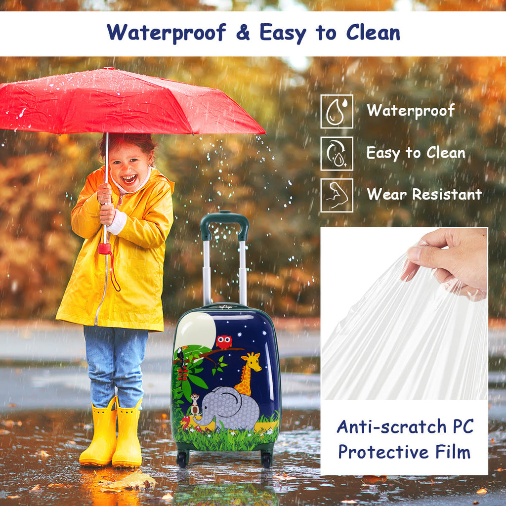 NNECW 2 Pieces Kids Carry On Luggage Set with Spinner Wheels-2