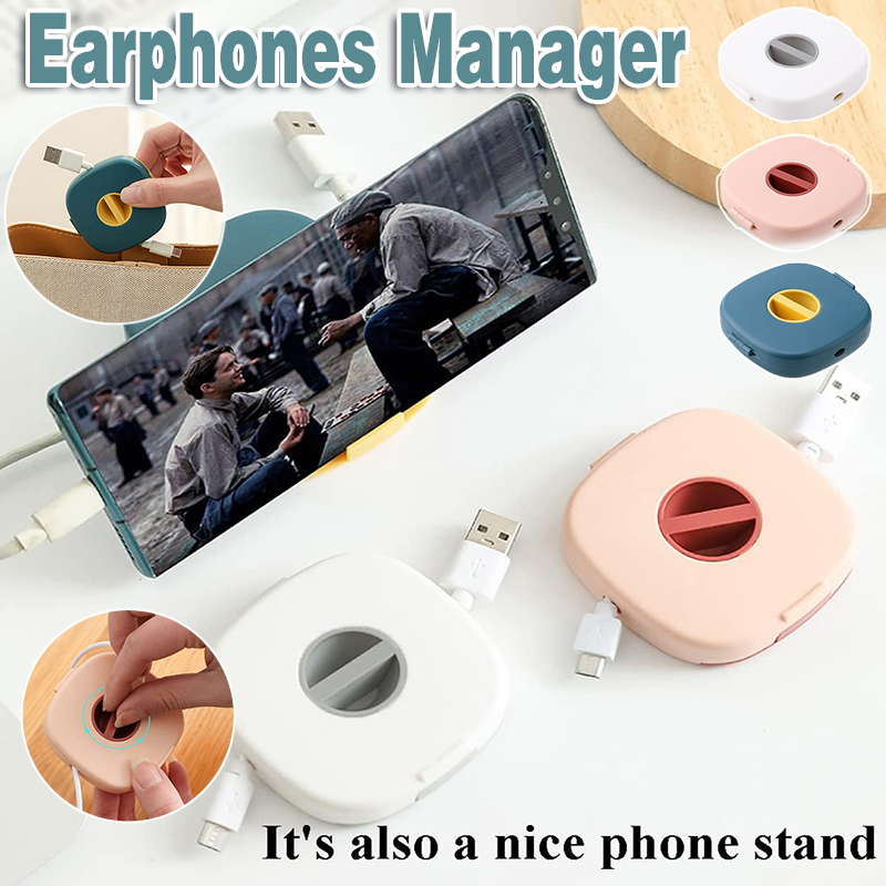 Case Cord Tangle Free Organizer Portable Earphones Manager Wire Winder Cable