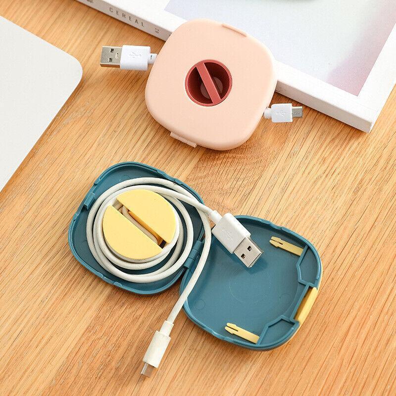 Case Cord Tangle Free Organizer Portable Earphones Manager Wire Winder Cable