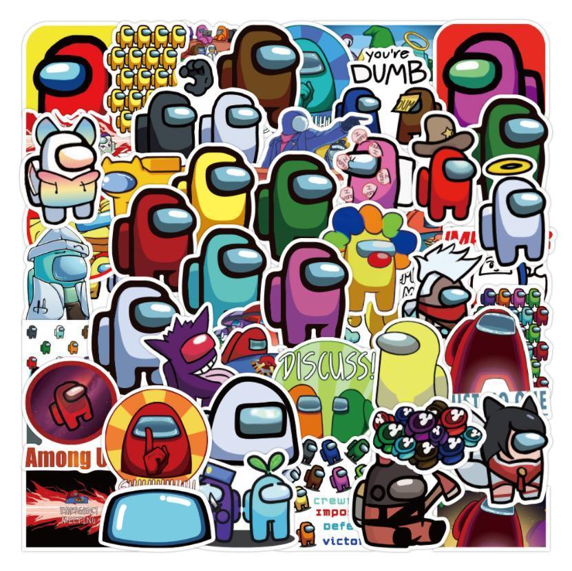 Among Us Rainbow Crewmate Vinyl Decal Stickers Game Laptop Phone Bag Luggage Au